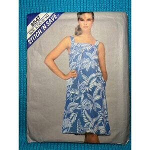 McCalls 8547 Sewing pattern apron dress tent dress size 10 12 14
